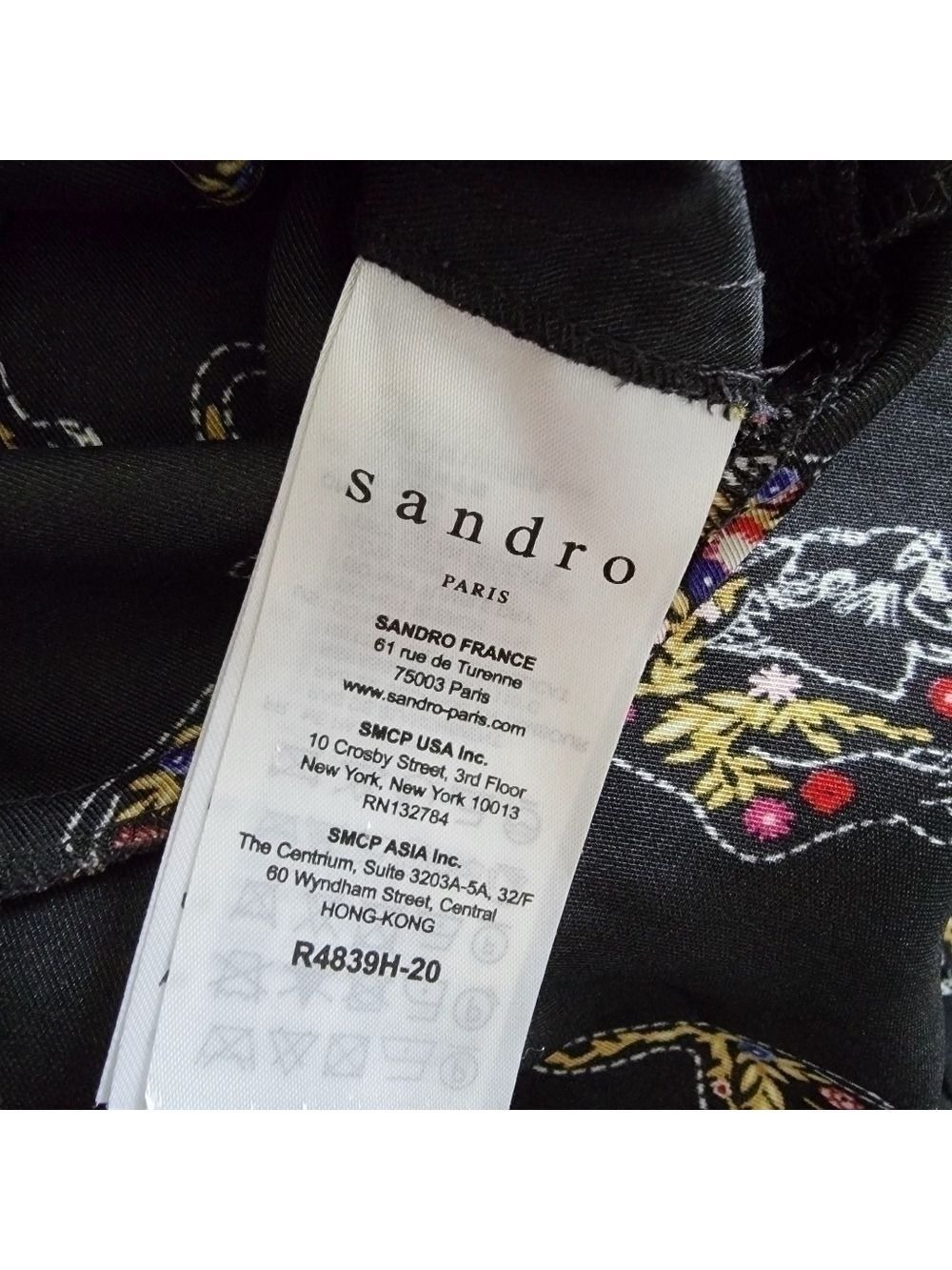 Sandro Paris Black Kayia Tiger Print Dress Size 3 - Picture 9 of 11